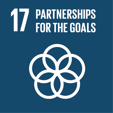 Icon and Link to the United Nations sustainable development goal page for Partnerships for the Goals